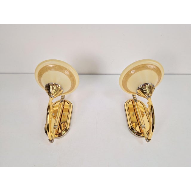 Art Nouveau Regency Brass Wall Lamps by Bejorama Lighting, Spain, 1970s, Set of 2 For Sale - Image 10 of 17