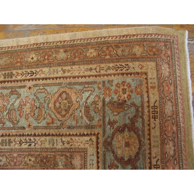 Tribal Extraordinary Tan-Camel Background With Medallion Design Antique Persian Serab Rug For Sale - Image 3 of 6