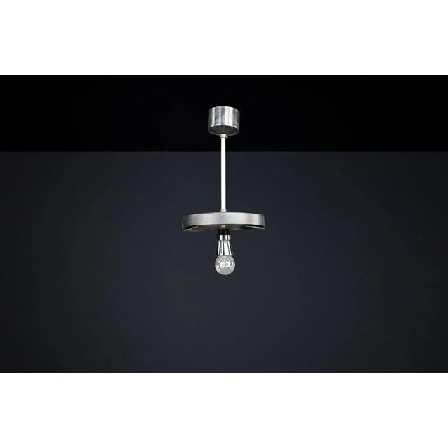 Mid-Century Modern Opaline Glass Pendant Lamp, Czechoslovakia, 1960s For Sale - Image 12 of 13