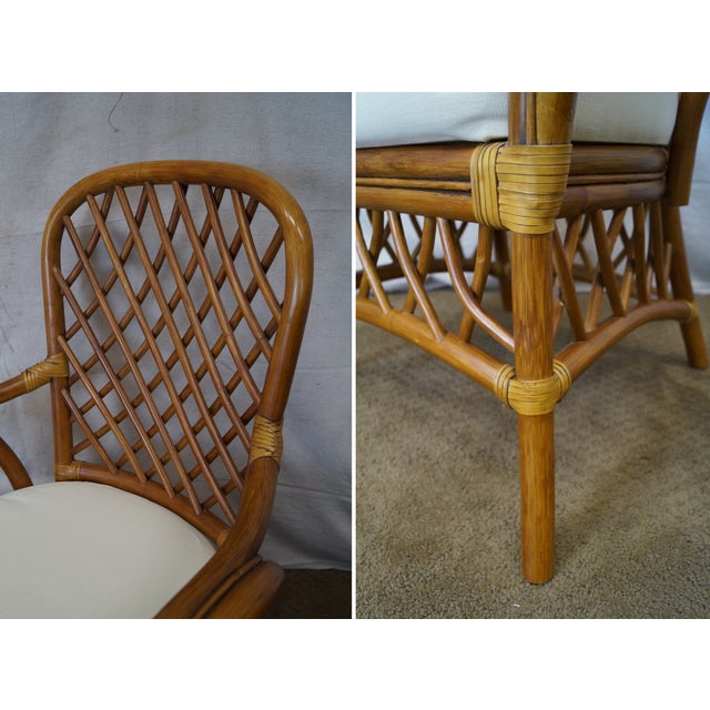 South Sea Rattan Collection Glass Top Dining Set Chairish