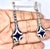 Art Deco 1960s Pair of Art Deco Sapphire and Diamond Drop Earrings For Sale - Image 3 of 10