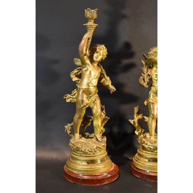 Bronze Candlesticks by Rancoulet, France, 19th Century, Set of 2 For Sale - Image 14 of 15