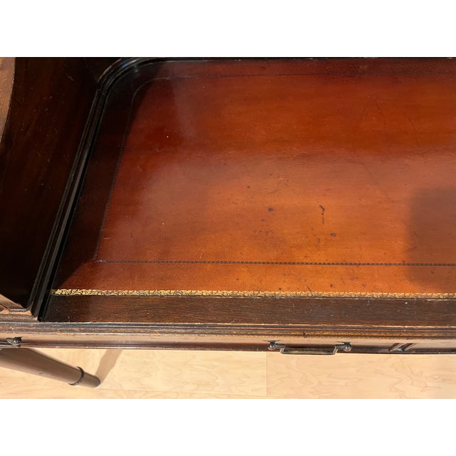 Carlton House Style Mahogany Writing Desk and Chair Early 1900s Colonial Manufacturing For Sale - Image 14 of 18