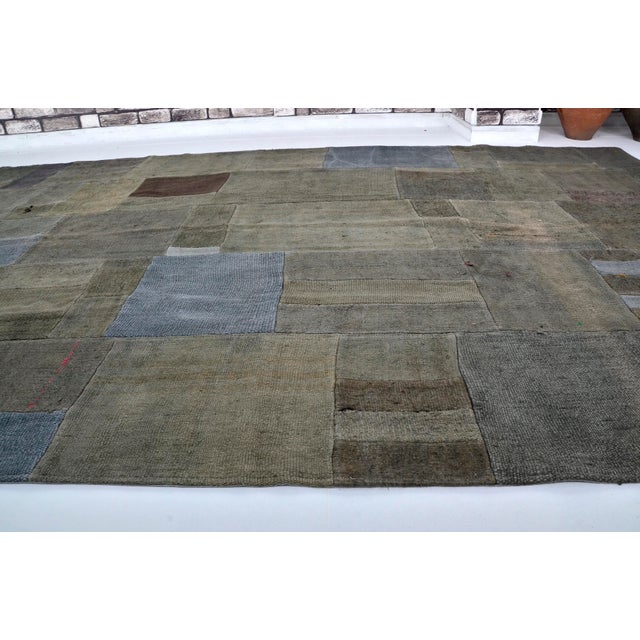 Oushak Vintage Handmade Hemp Rug For Sale In Phoenix - Image 6 of 9