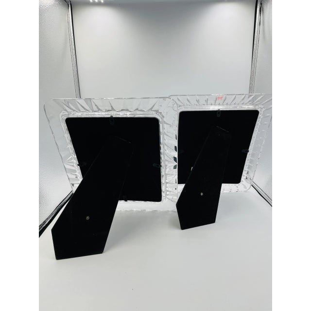 Traditional 1990s Marquis by Waterford Crystal Retired Sheridan Pattern 8 X 10 Photo Frames - Pair For Sale - Image 3 of 13