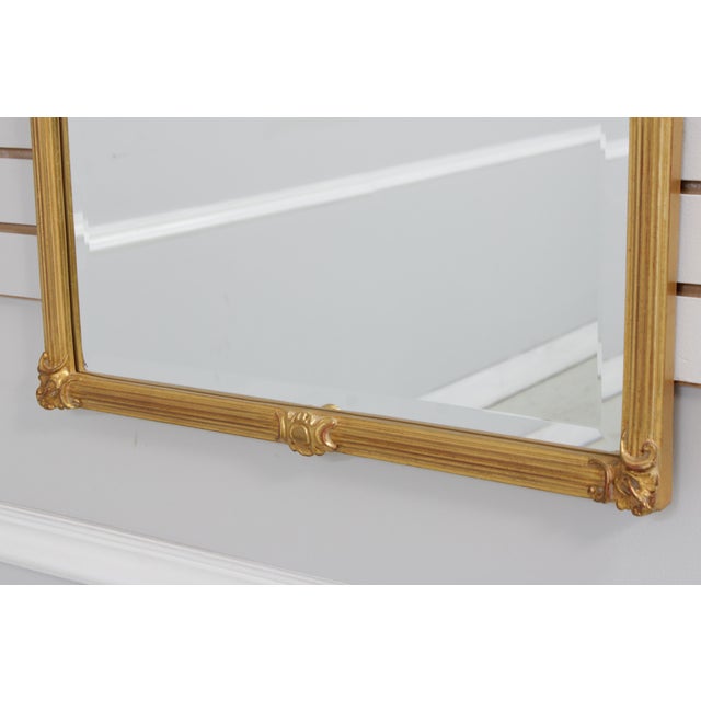 Carvers' Guild Carvers Guild Carved Bow Top Gold Gilt Wall Mirror For Sale - Image 4 of 13