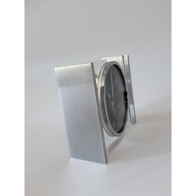 Table Clock in Acrylic Glass and Stainless Steel from Kienzle International, Germany, 1970s For Sale - Image 6 of 16