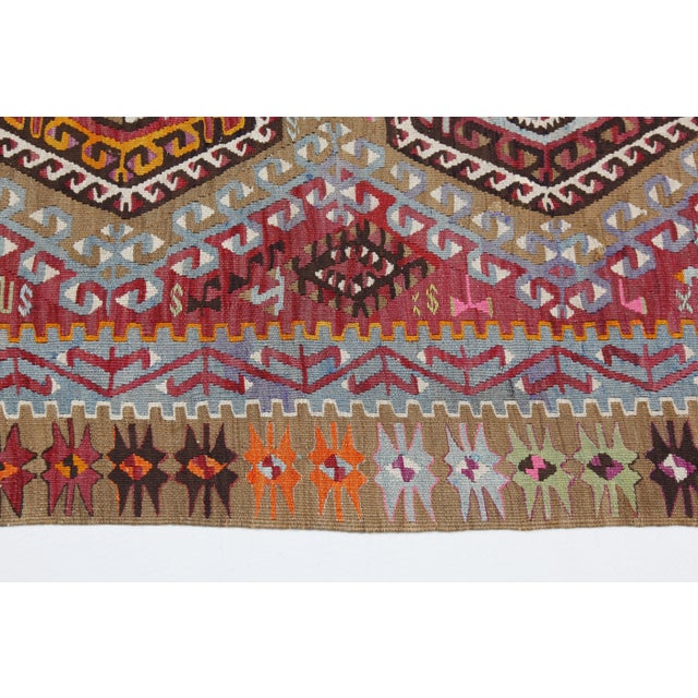 Handmade Flatweave Kilim Runner For Sale - Image 9 of 10