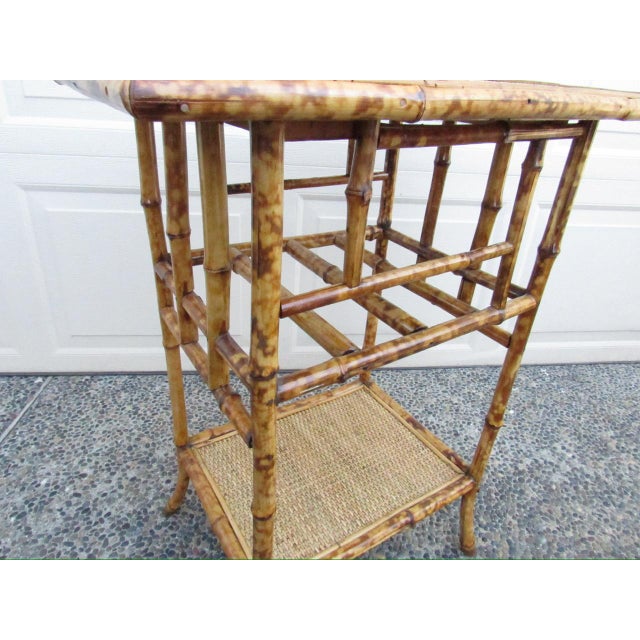Antique English Tiger Bamboo Table For Sale - Image 16 of 17