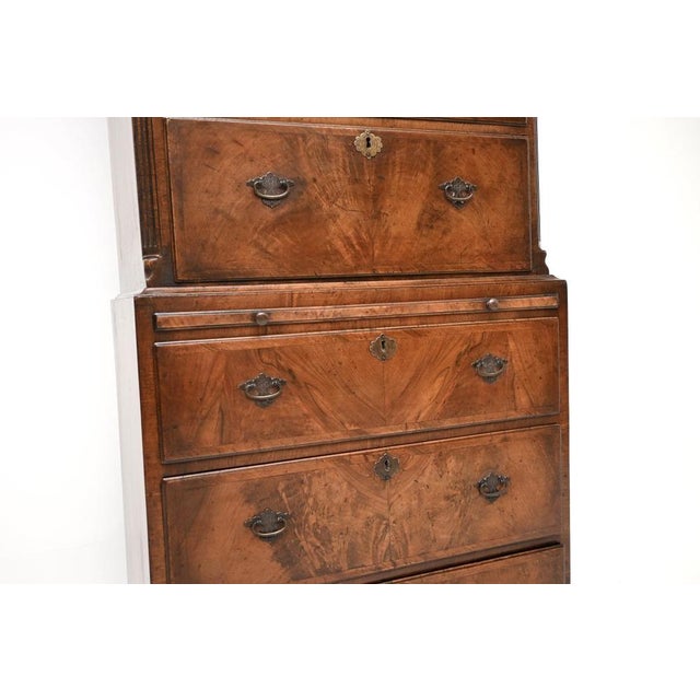 Antique Figured Walnut Chest of Drawers, 1890 For Sale - Image 9 of 14