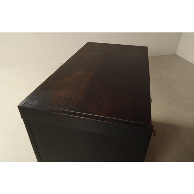 Brutalist Bar Cabinet in Ebonized Oak by Jean Batenburg for MI, Belgium, 1960s For Sale - Image 10 of 17
