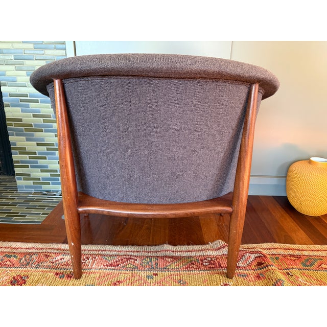 Mid-Century Modern Danish Style Sculptural Barrel Lounge Chairs - A Pair For Sale - Image 9 of 11