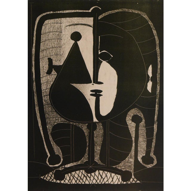 Contemporary Set of 3 - Contemporary Picasso Stylized Female Heads - Black and White Gallery Wall of Photographs Installation, Framed For Sale - Image 3 of 5