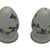 Herend Vintage Herend Blue Garland PBG Hand-Painted Porcelain Salt & Pepper Shakers Pair Models 250 Hungary C. 1980s For Sale - Image 4 of 7
