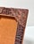 1970s Southwestern Tooled Leather Picture Frame With Croc Embossed Accents For Sale In Louisville - Image 6 of 10