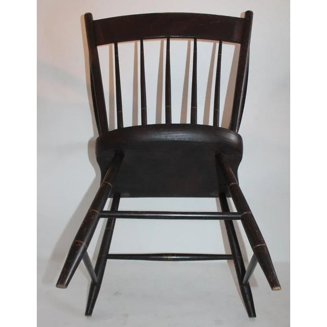 Paint Early Original Paint Decorated 19th Century Hitchcock Armchair For Sale - Image 7 of 9