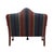High End Vintage Solid Mahogany Traditional Style 54" High Camelback Loveseat Settee W. Striped Upholstery For Sale In Kansas City - Image 6 of 9