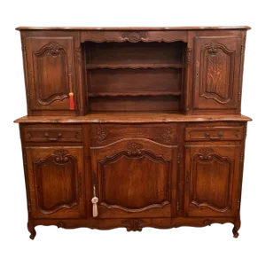 Country French Server with Upper Structure, Circa 1910s