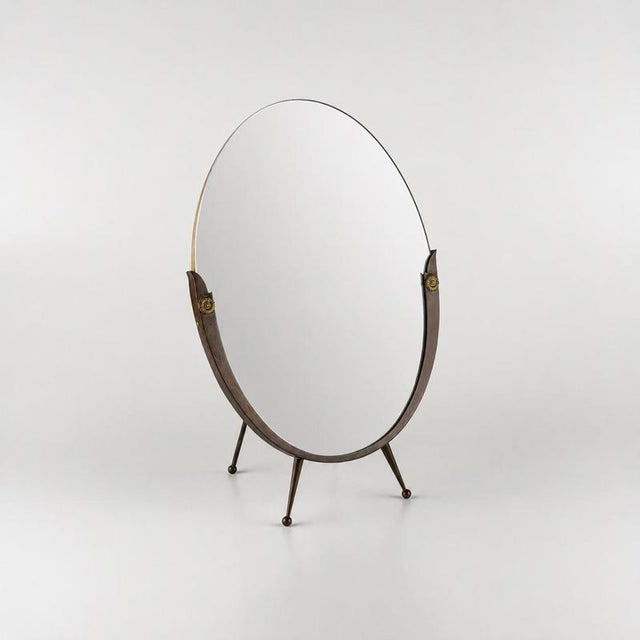 Vintage Sculptural Vanity Mirror by Gio Ponti, Italy, 1950s For Sale - Image 3 of 16
