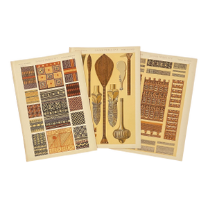 Set of Three Chromolithographs From Grammar of Ornament by Owen Jones