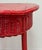 Vintage Weathered Red Wicker Table For Sale - Image 10 of 12
