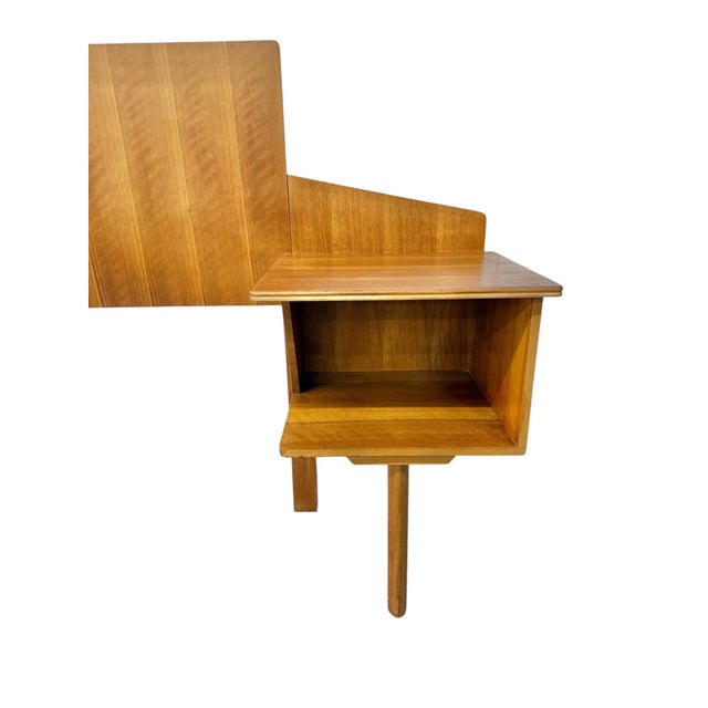 1960s Mid-Century Modern Queen Size Headboard W/Nightstands For Sale - Image 5 of 7