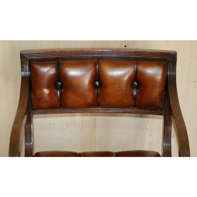 Metamorphic Leather Library Armchair Steps attributed to Gillows, 1810s For Sale - Image 4 of 18