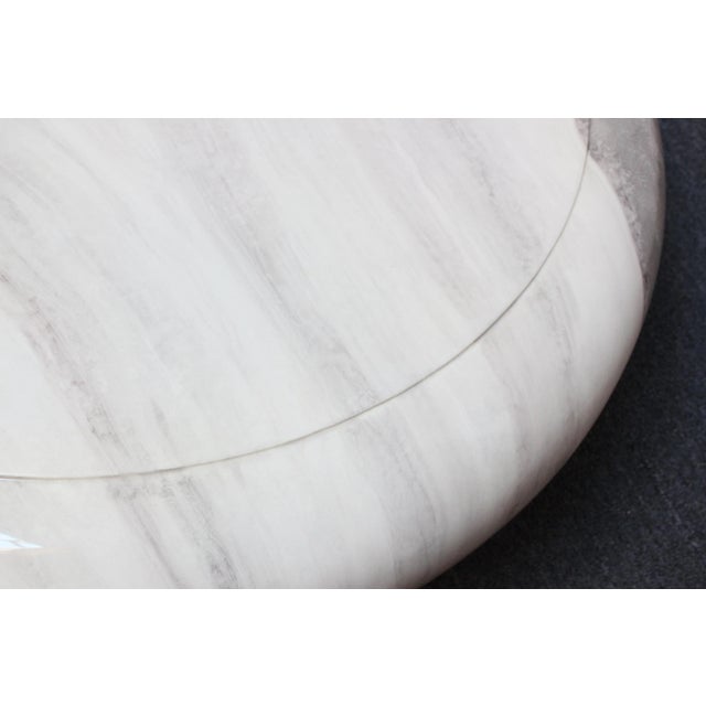 Vintage Faux-Marble Resin "Mushroom" Coffee Table For Sale - Image 10 of 13