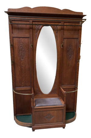 Vintage Wardrobe with Storage Bench, 1930
