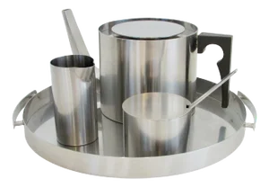 Arne Jacobsen Stelton Stainless Steel Modernist Tea Service - 5 Pieces