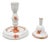 Vintage Apponyi Orange Porcelain Candlestick and Bell Set from Herend, 1970s, Set of 2 For Sale