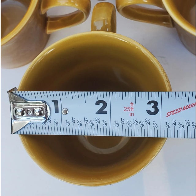 1960s Vintage Homer Laughlin Castilian Coventry Golden Harvest Coffee Tea Mugs- Set of 4 For Sale - Image 5 of 7