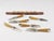 1950s #3679 Corn Cob Skewers Forks with Leather Holder attributed to Carl Auböck, Vienna, Austria, 1930s, Set of 7 For Sale - Image 5 of 10