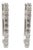 Roberto Coin Classic Pave’ 18k White Gold Diamonds Huggy Hoop Earrings, Pair For Sale