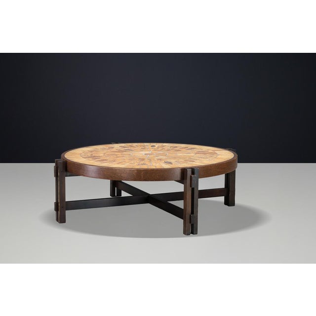 Coffee Table in Ceramic & Bentwood from Roger Capron, Vallauris, 1960s For Sale - Image 6 of 18