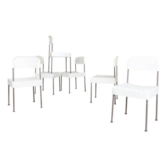 Box Chairs by Enzo Mari for Castelli / Anonima Castelli, 1976, Set of 6 For Sale