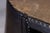 Pair of Vintage Black Vinyl Barrel Back Club Armchairs With Nailhead Trim For Sale - Image 15 of 15