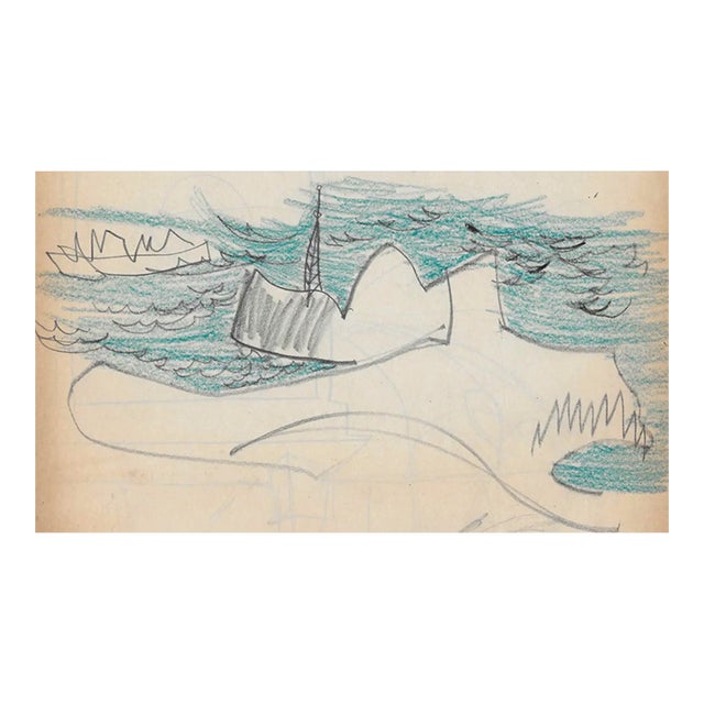 1950s Paul McCarron Mid-Century Modern Landscape For Sale