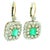 Victorian Victorian Platinum and Gold Emerald & Diamond Drop Earrings, 1890s For Sale - Image 3 of 10