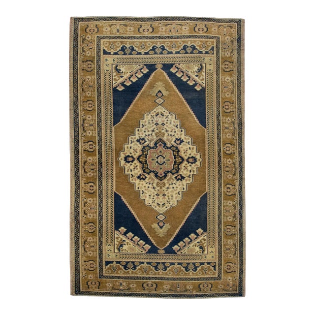 Vintage Turkish Rug 3'9" x 5'11" For Sale