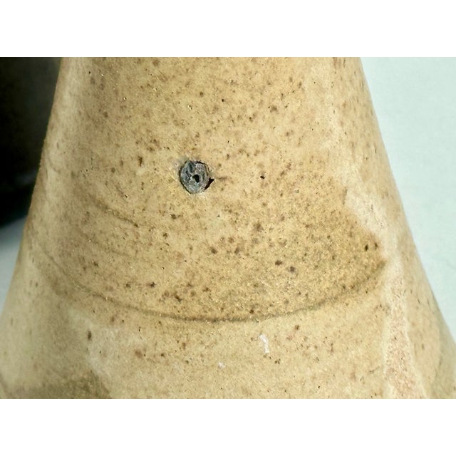 Hand-Thrown Slim Studio Ceramic Vases, Germany, 1980s, Set of 2 For Sale - Image 10 of 15