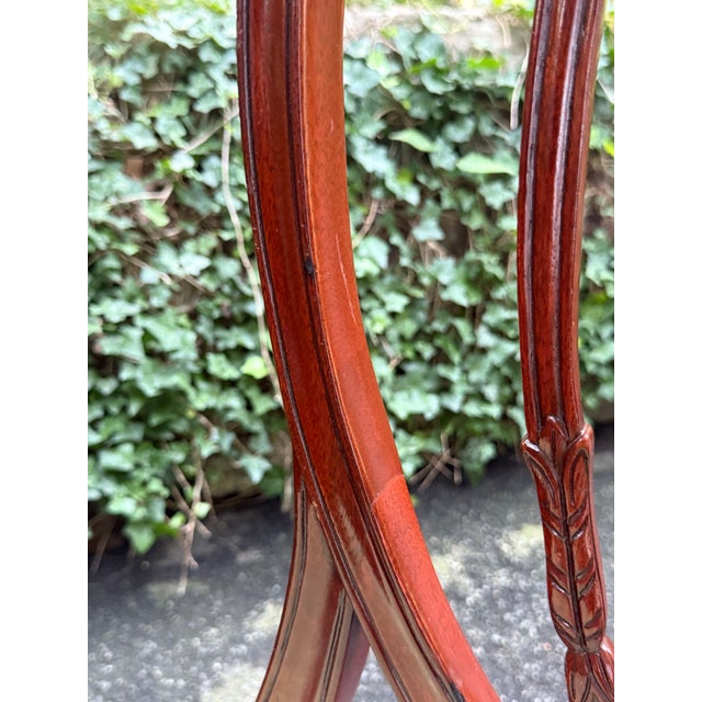 Hickory White Shield Back Mahogany Inlaid Dining Chairs - A Pair For Sale - Image 11 of 12