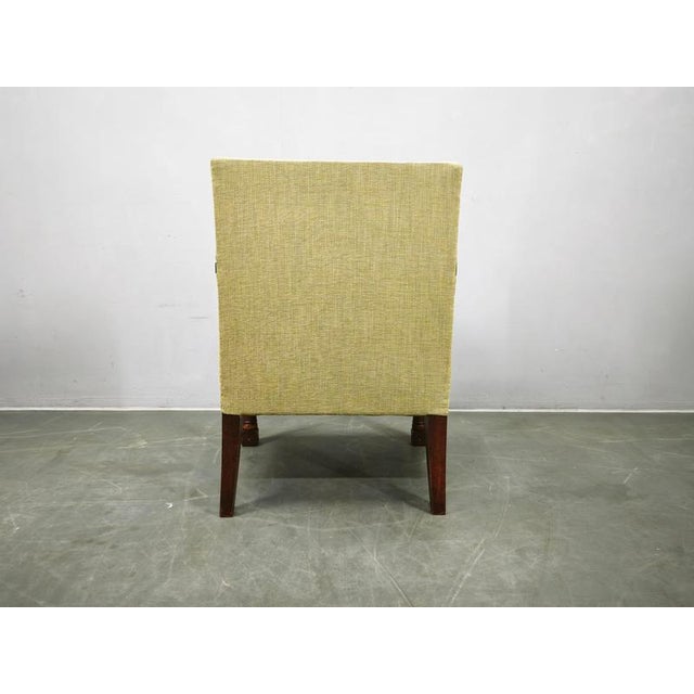 Green Art Deco Beech Wood Armchair, Czechoslovakia, 1930s For Sale - Image 8 of 15