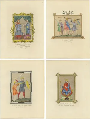 Strutt, English Costumes, 1862, Prints, Set of 4