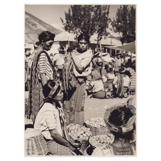 Hanna Seidel, Guatemalan Market People, Black and White Photograph, 1960s For Sale