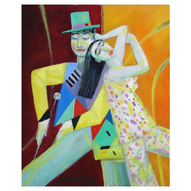 Uldis Krauze, Carnival, Oil on Cardboard, 2020 For Sale