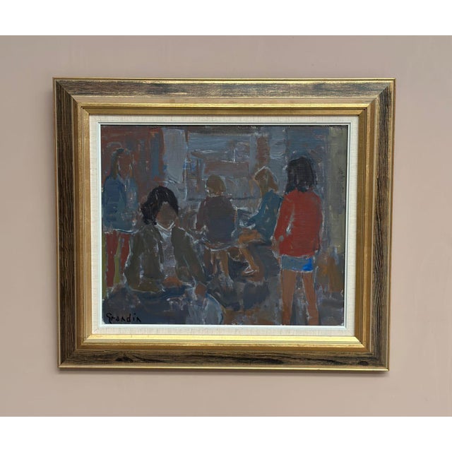 Svän Grandin, Gathering, 1960s, Oil on Canvas, Framed For Sale - Image 5 of 18