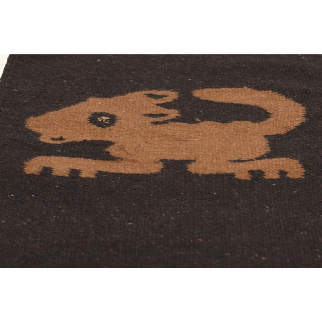 Late 20th Century Vintage Mexican Zapotec Rug, 01'02 X 01'06 For Sale - Image 5 of 10