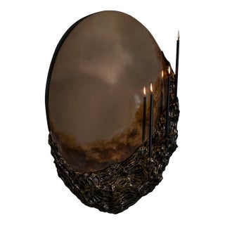 People II Mirror in Cast Bronze by William Guillon For Sale