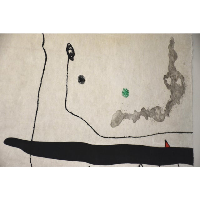Mid-Century Modern Mid 20th Century Joan Miro Signed Original Le Marteau Sans Maître Etching and Aquatint For Sale - Image 3 of 4
